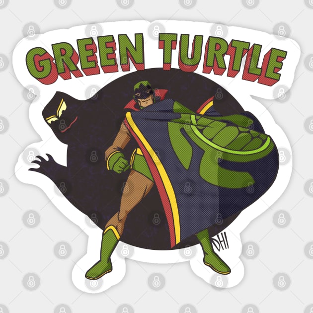 The Green Turtle Sticker by Doc Multiverse Designs